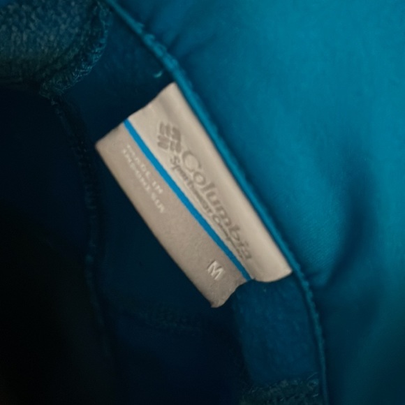Medium Blue Columbia 1/4 zip sweatshirt - Picture 2 of 4